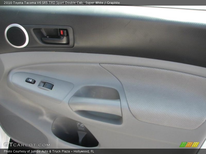 Super White / Graphite 2010 Toyota Tacoma V6 SR5 TRD Sport Double Cab