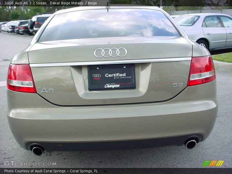 Dakar Beige Metallic / Beige 2006 Audi A6 3.2 Sedan