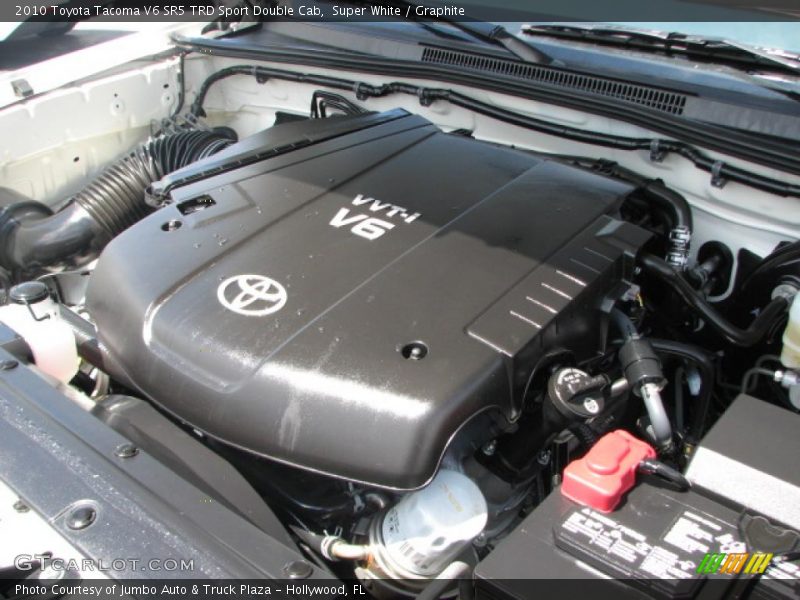 Super White / Graphite 2010 Toyota Tacoma V6 SR5 TRD Sport Double Cab