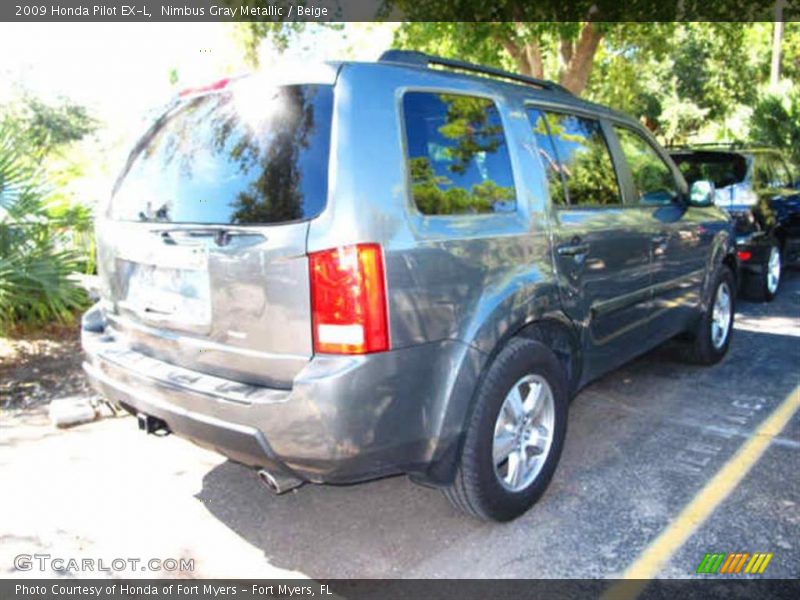 Nimbus Gray Metallic / Beige 2009 Honda Pilot EX-L