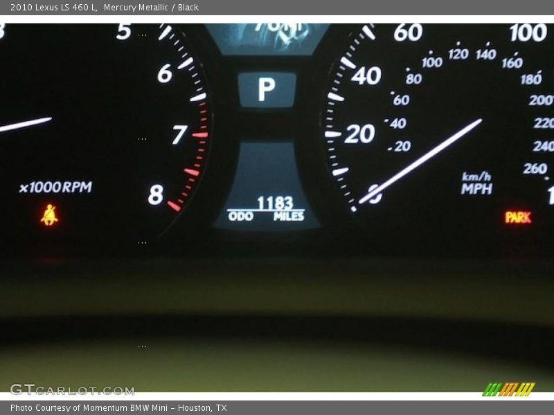 Mercury Metallic / Black 2010 Lexus LS 460 L
