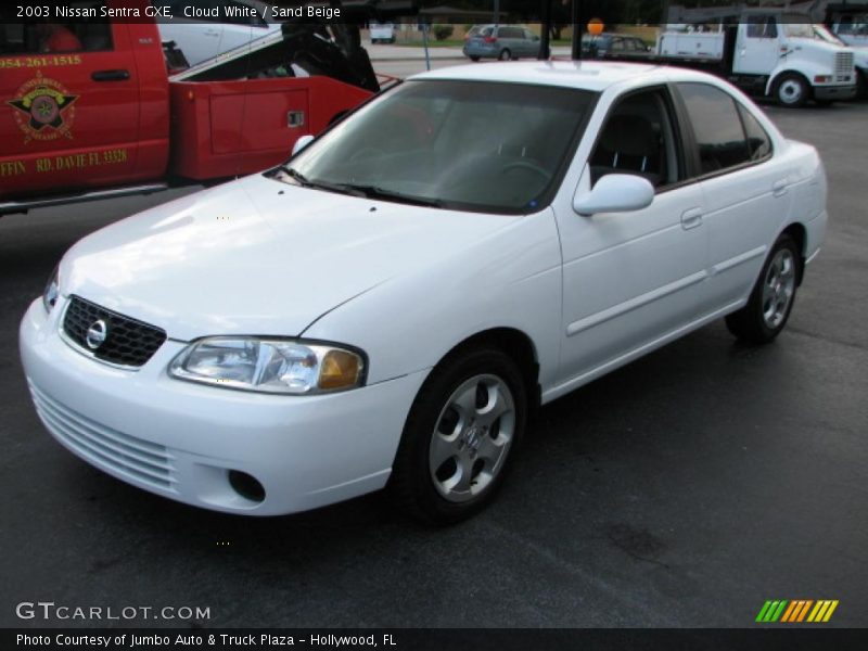 Cloud White / Sand Beige 2003 Nissan Sentra GXE