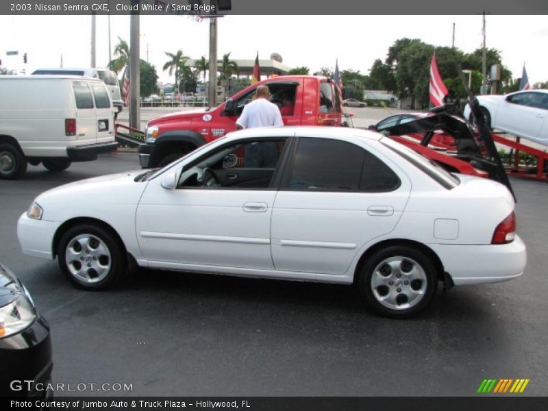 Cloud White / Sand Beige 2003 Nissan Sentra GXE