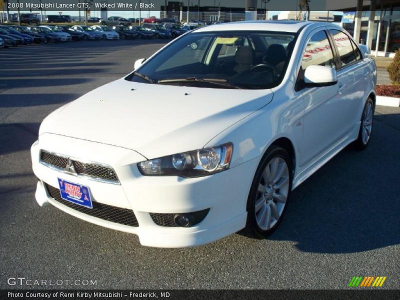 Wicked White / Black 2008 Mitsubishi Lancer GTS