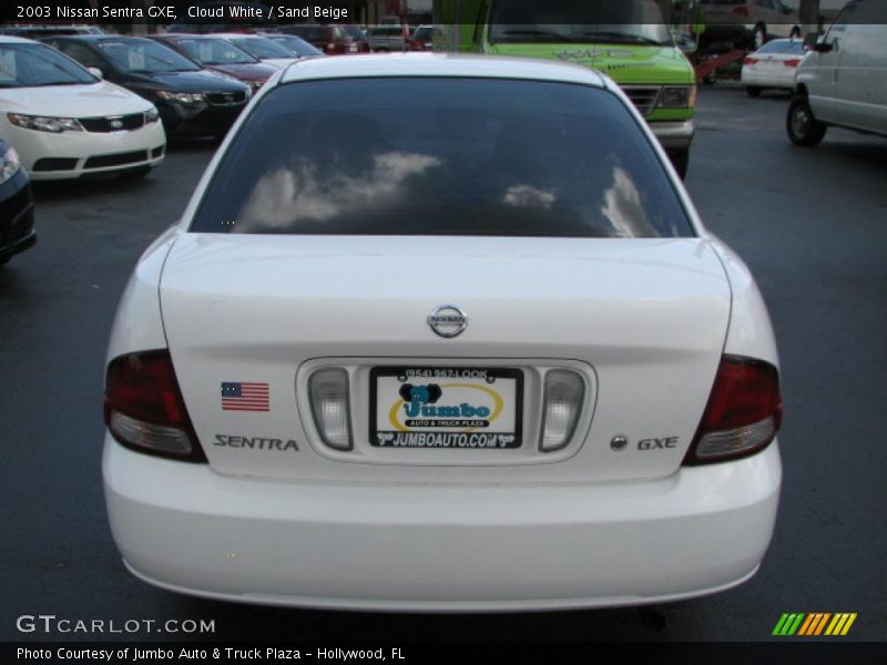 Cloud White / Sand Beige 2003 Nissan Sentra GXE