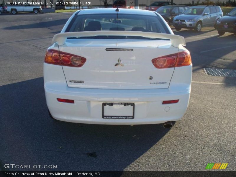 Wicked White / Black 2008 Mitsubishi Lancer GTS
