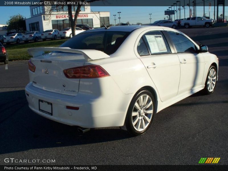 Wicked White / Black 2008 Mitsubishi Lancer GTS