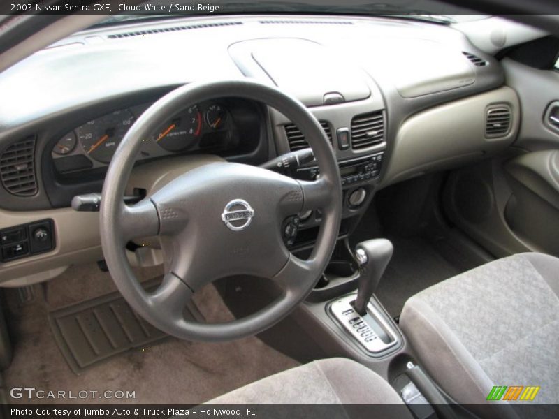 Cloud White / Sand Beige 2003 Nissan Sentra GXE