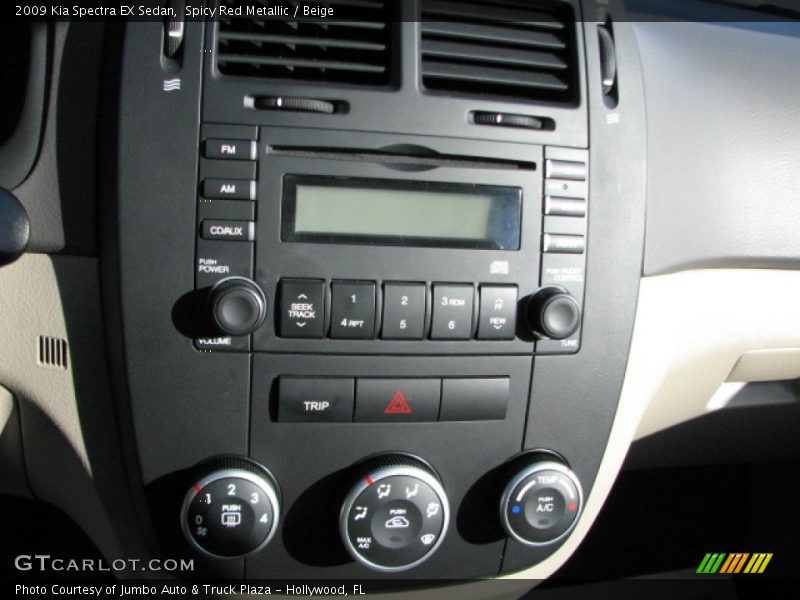 Spicy Red Metallic / Beige 2009 Kia Spectra EX Sedan