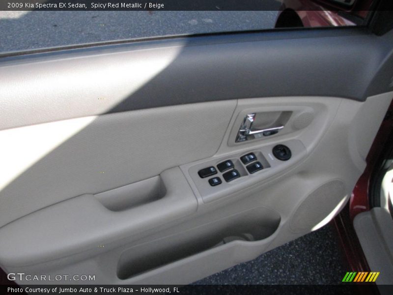 Spicy Red Metallic / Beige 2009 Kia Spectra EX Sedan