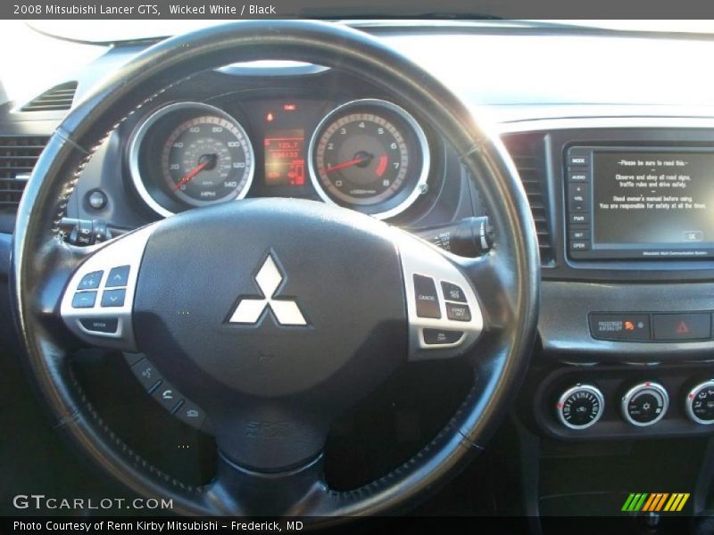 Wicked White / Black 2008 Mitsubishi Lancer GTS