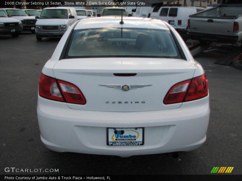 Stone White / Dark Slate Gray/Light Slate Gray 2008 Chrysler Sebring LX Sedan