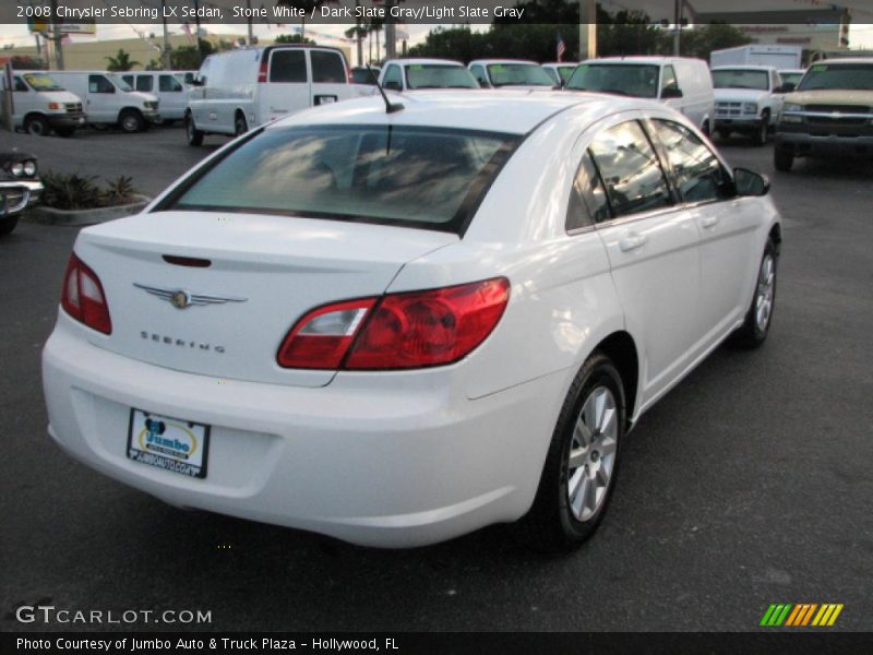 Stone White / Dark Slate Gray/Light Slate Gray 2008 Chrysler Sebring LX Sedan