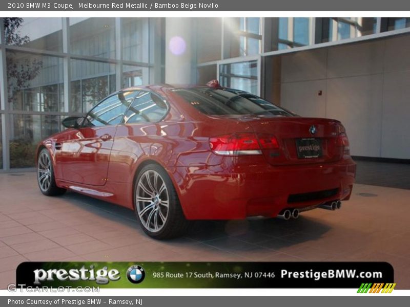 Melbourne Red Metallic / Bamboo Beige Novillo 2010 BMW M3 Coupe