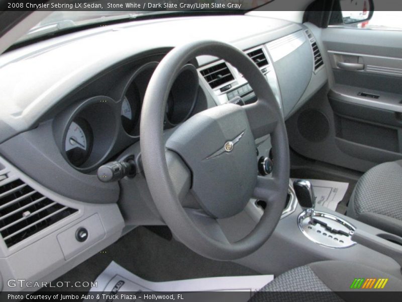 Stone White / Dark Slate Gray/Light Slate Gray 2008 Chrysler Sebring LX Sedan