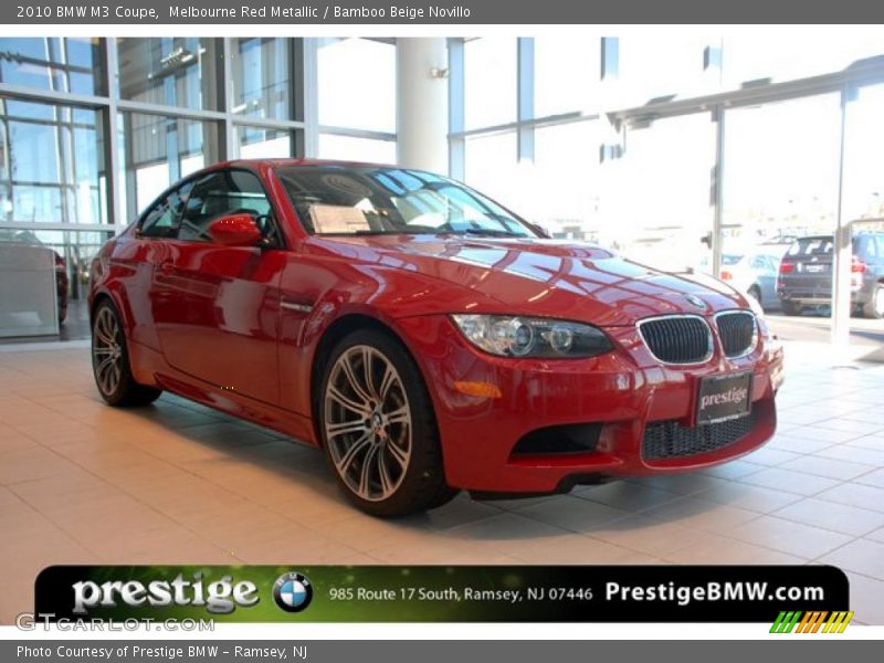 Melbourne Red Metallic / Bamboo Beige Novillo 2010 BMW M3 Coupe