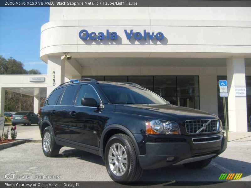 Black Sapphire Metallic / Taupe/Light Taupe 2006 Volvo XC90 V8 AWD