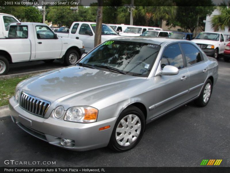 Diamond Silver / Gray 2003 Kia Optima LX