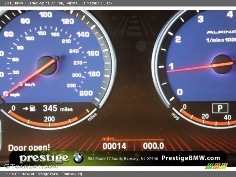 Alpina Blue Metallic / Black 2011 BMW 7 Series Alpina B7 LWB