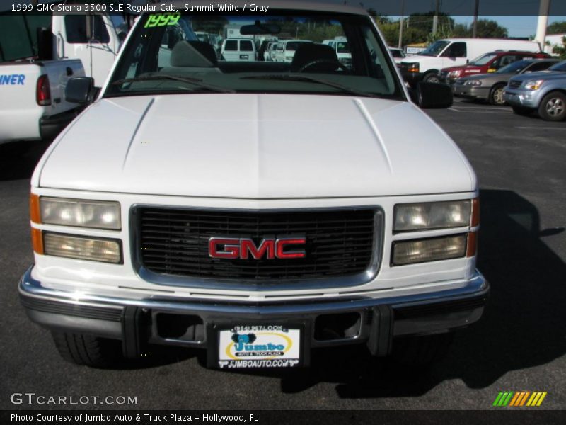 Summit White / Gray 1999 GMC Sierra 3500 SLE Regular Cab