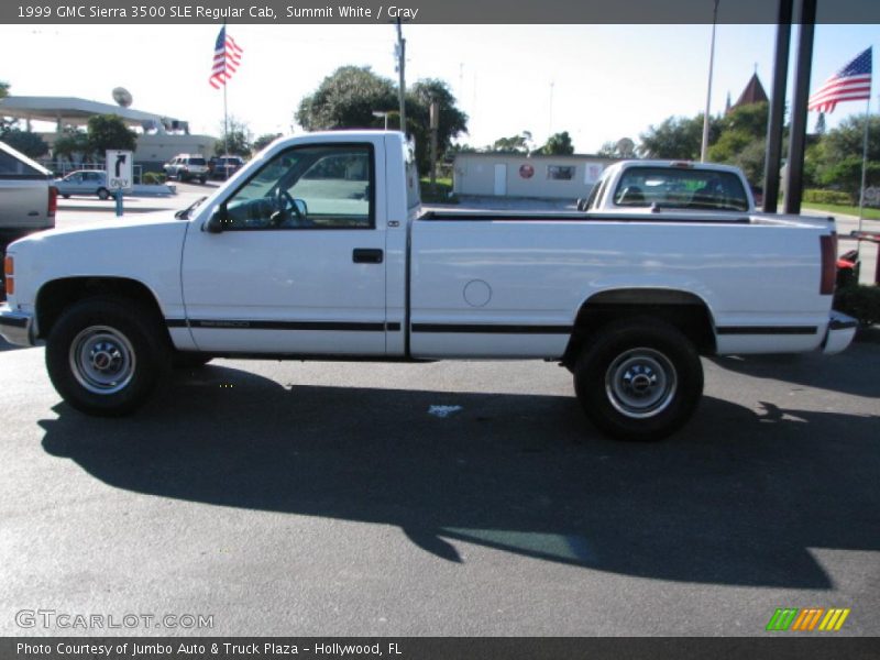 Summit White / Gray 1999 GMC Sierra 3500 SLE Regular Cab