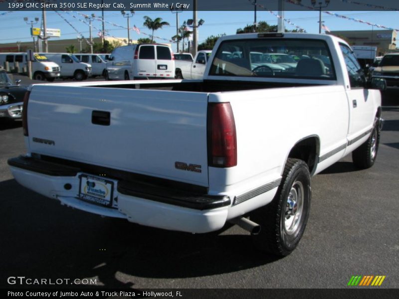 Summit White / Gray 1999 GMC Sierra 3500 SLE Regular Cab