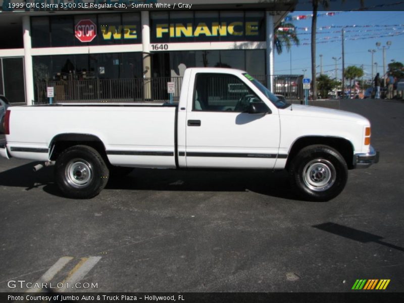 Summit White / Gray 1999 GMC Sierra 3500 SLE Regular Cab