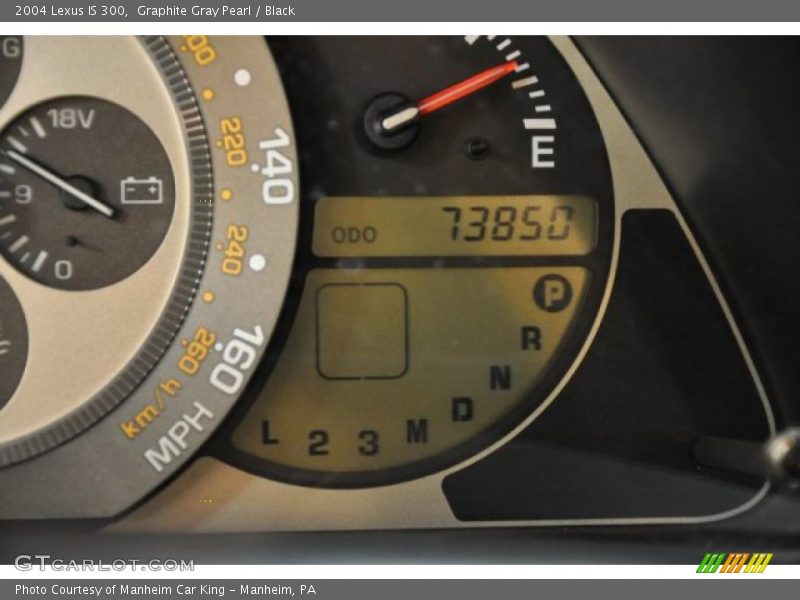 Graphite Gray Pearl / Black 2004 Lexus IS 300