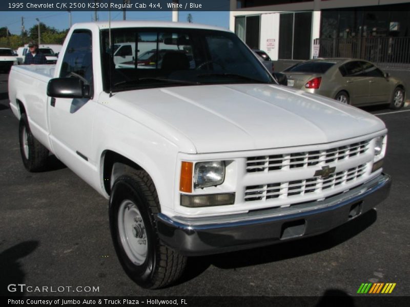 White / Blue 1995 Chevrolet C/K 2500 K2500 Regular Cab 4x4