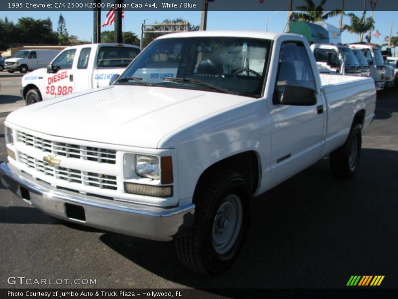 White / Blue 1995 Chevrolet C/K 2500 K2500 Regular Cab 4x4
