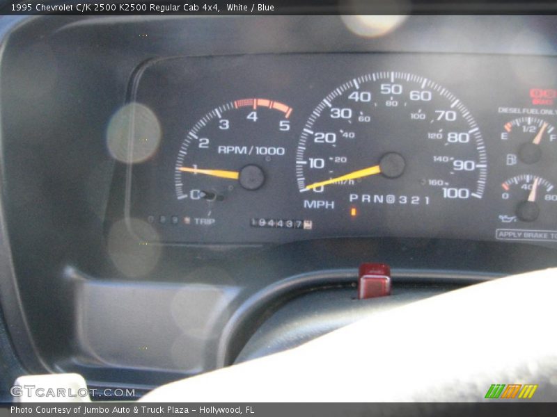 White / Blue 1995 Chevrolet C/K 2500 K2500 Regular Cab 4x4