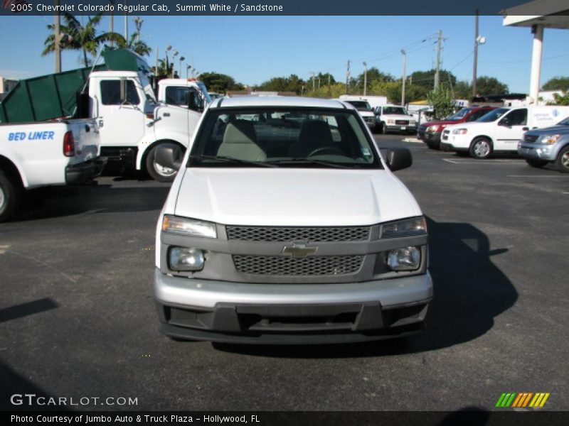 Summit White / Sandstone 2005 Chevrolet Colorado Regular Cab