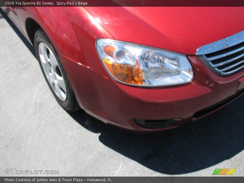 Spicy Red / Beige 2008 Kia Spectra EX Sedan