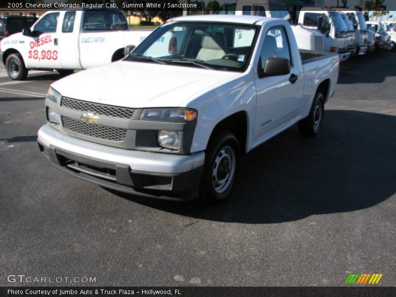 Summit White / Sandstone 2005 Chevrolet Colorado Regular Cab