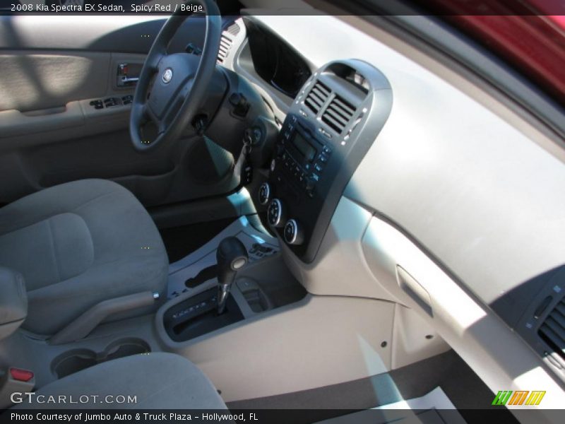 Spicy Red / Beige 2008 Kia Spectra EX Sedan