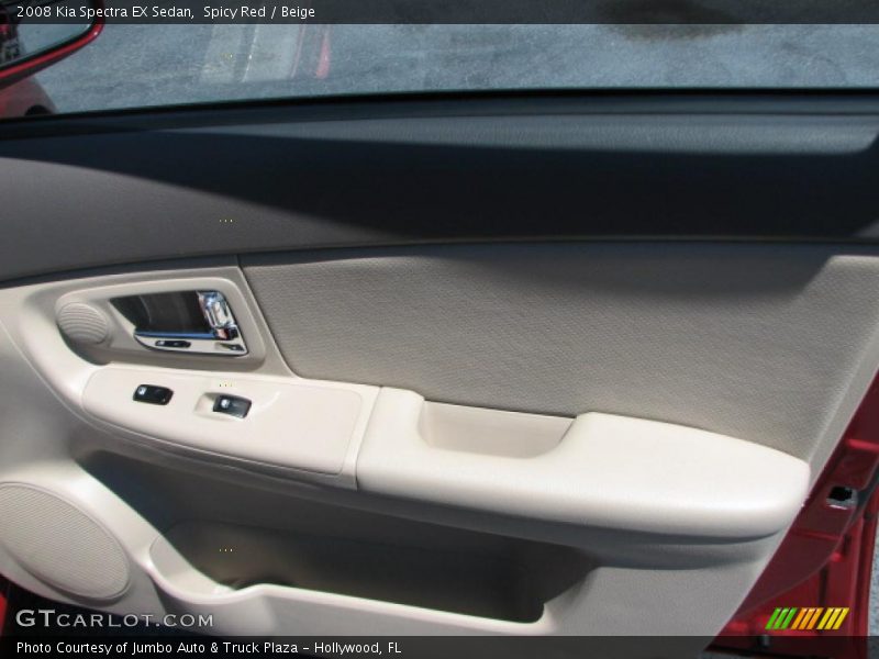 Spicy Red / Beige 2008 Kia Spectra EX Sedan