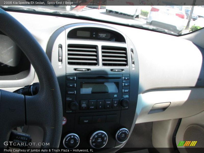 Spicy Red / Beige 2008 Kia Spectra EX Sedan