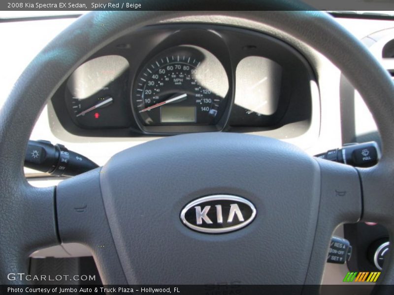 Spicy Red / Beige 2008 Kia Spectra EX Sedan
