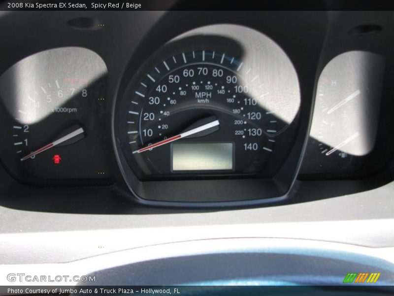 Spicy Red / Beige 2008 Kia Spectra EX Sedan