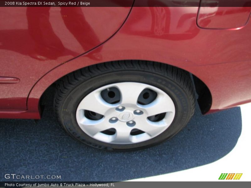 Spicy Red / Beige 2008 Kia Spectra EX Sedan