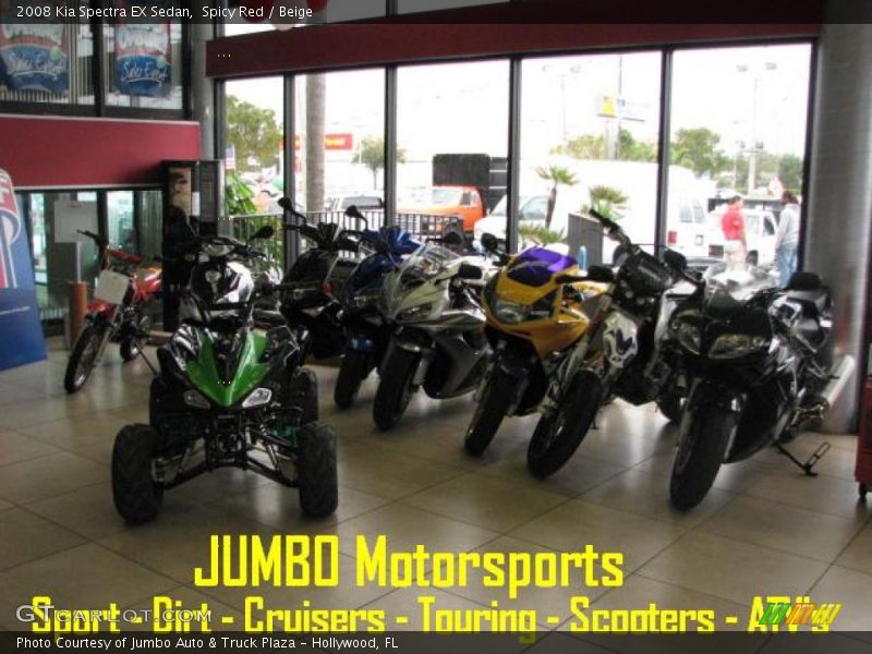 Spicy Red / Beige 2008 Kia Spectra EX Sedan