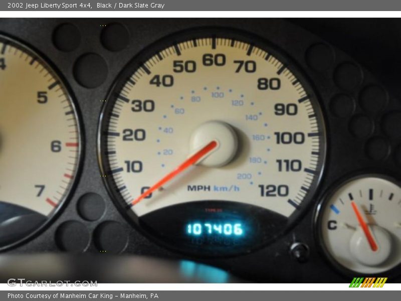 Black / Dark Slate Gray 2002 Jeep Liberty Sport 4x4