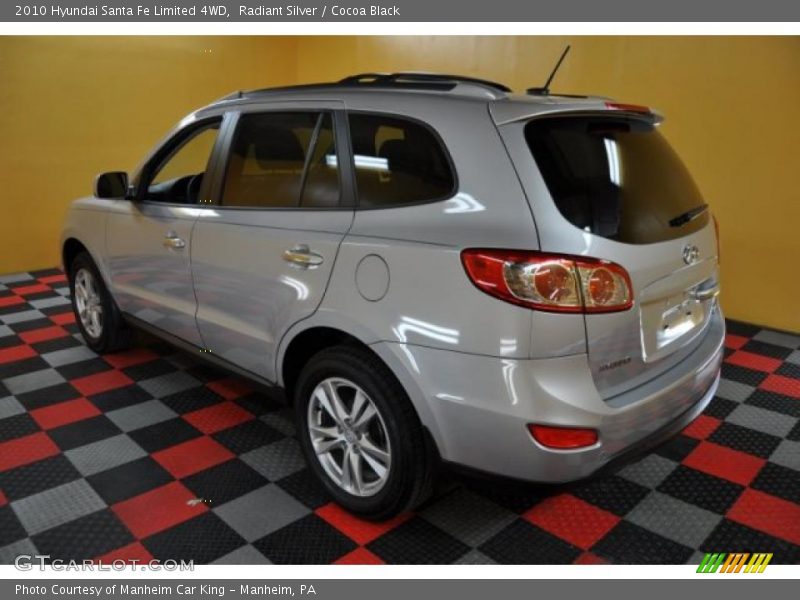 Radiant Silver / Cocoa Black 2010 Hyundai Santa Fe Limited 4WD