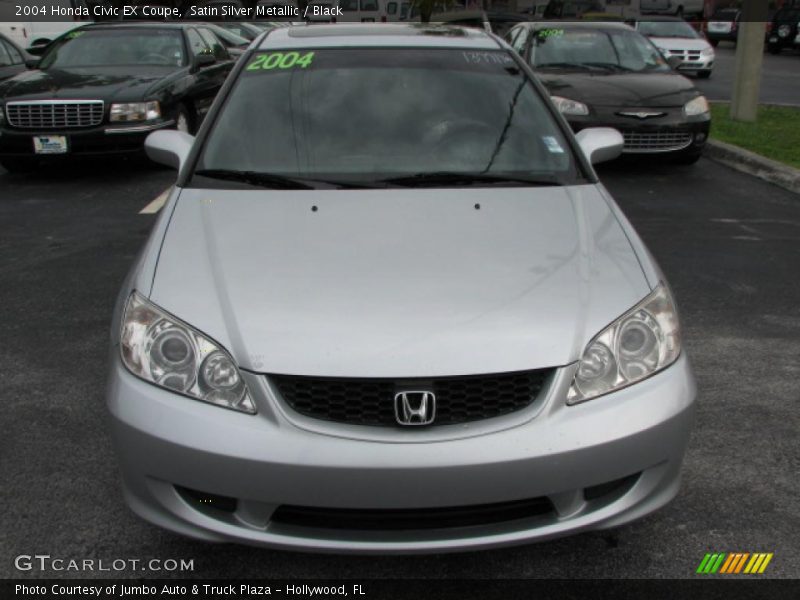 Satin Silver Metallic / Black 2004 Honda Civic EX Coupe