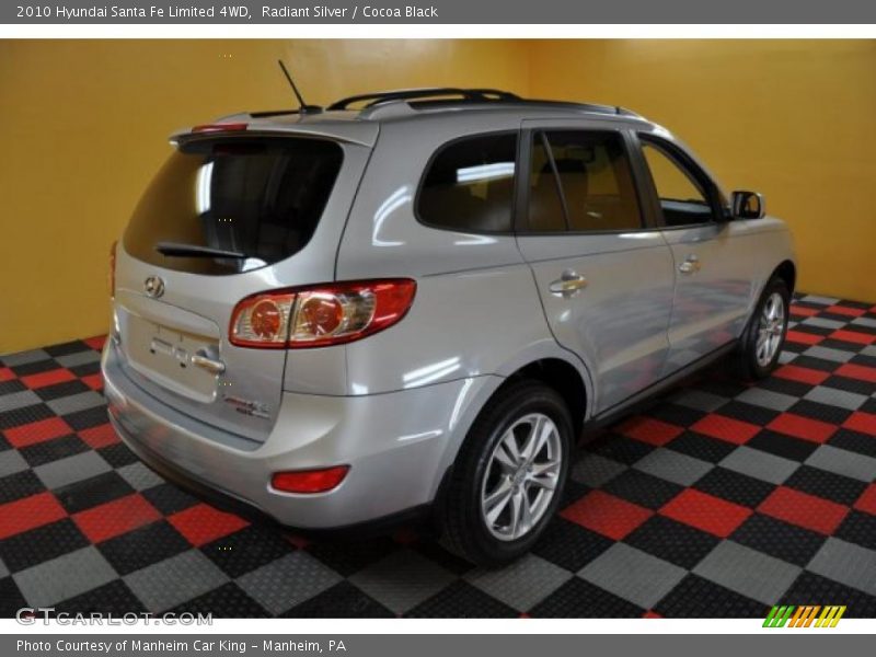 Radiant Silver / Cocoa Black 2010 Hyundai Santa Fe Limited 4WD