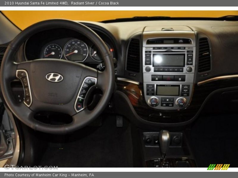 Radiant Silver / Cocoa Black 2010 Hyundai Santa Fe Limited 4WD