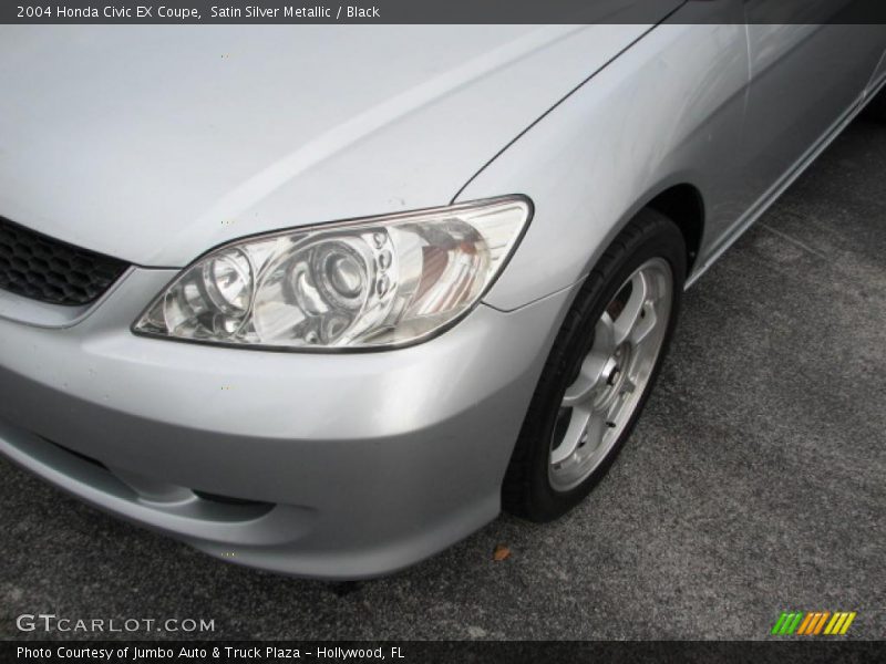 Satin Silver Metallic / Black 2004 Honda Civic EX Coupe