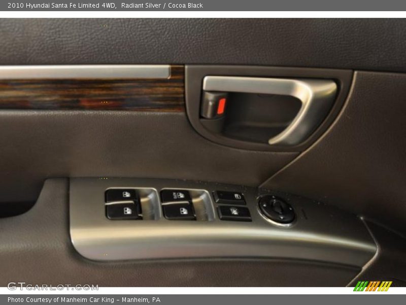 Radiant Silver / Cocoa Black 2010 Hyundai Santa Fe Limited 4WD