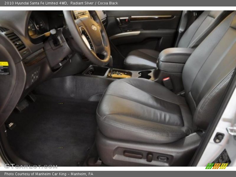  2010 Santa Fe Limited 4WD Cocoa Black Interior