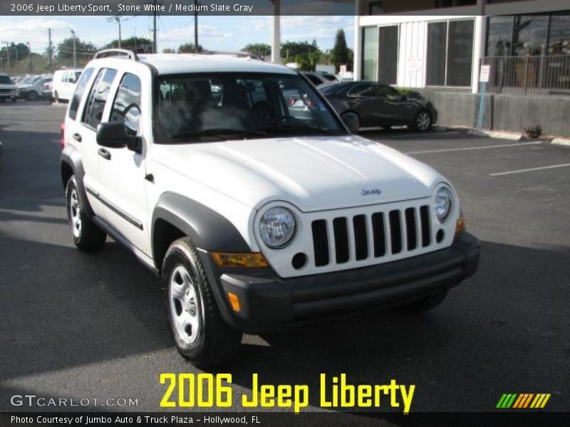 Stone White / Medium Slate Gray 2006 Jeep Liberty Sport
